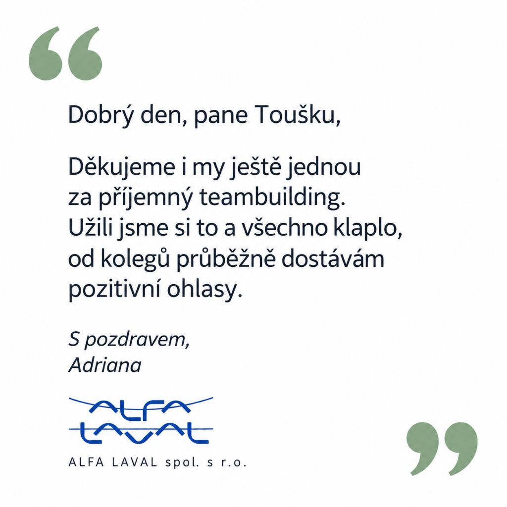 Přišlo emailem po akci ALFA LAVAL